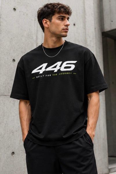 446 Core Oversized Tee — Black