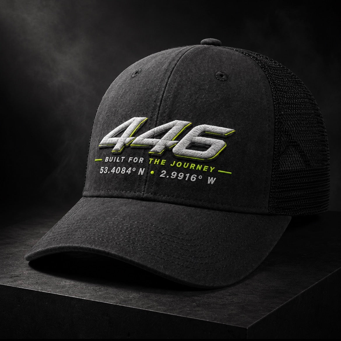 446 Journey Trucker Cap — Shadow/Black