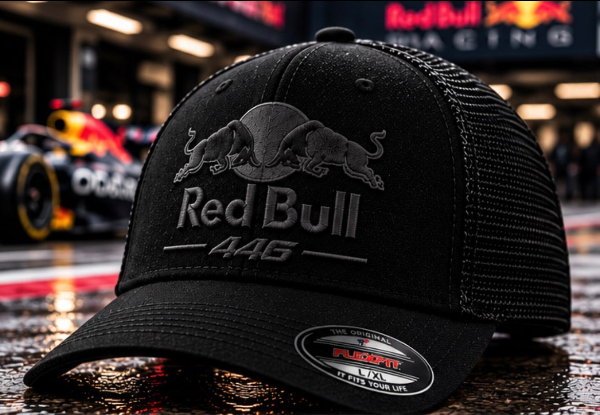446 Active – Stealth Black Motorsport Trucker Cap